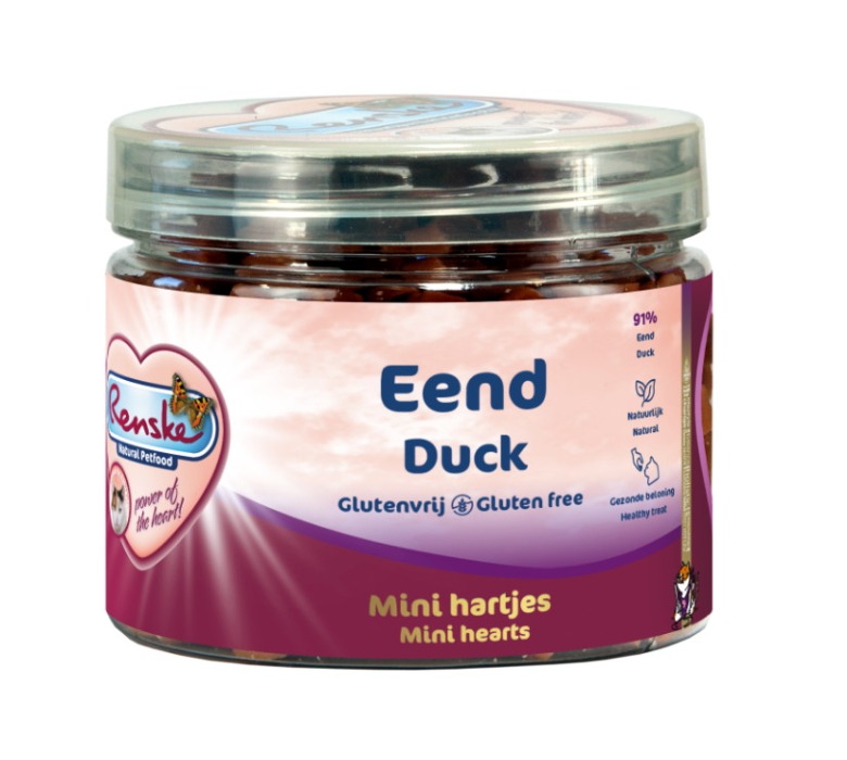 Renske Gezonde Beloning Kat Hartjes Eend 100gr