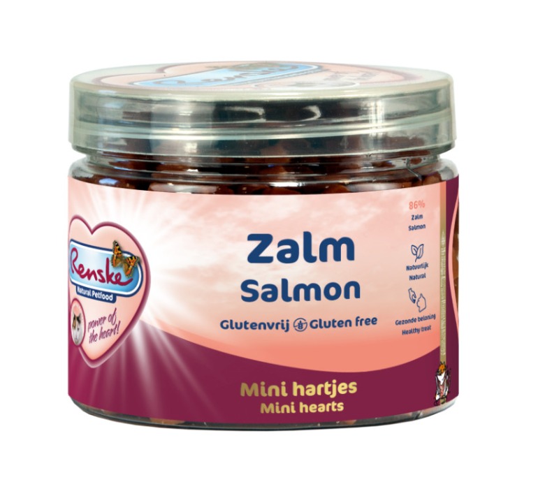 Renske Gezonde Beloning Kat Hartjes Zalm 100gr