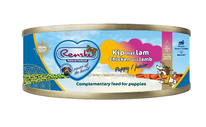 Renske Vers Vlees Maaltijd hond/puppy Kip/Lam 95gr