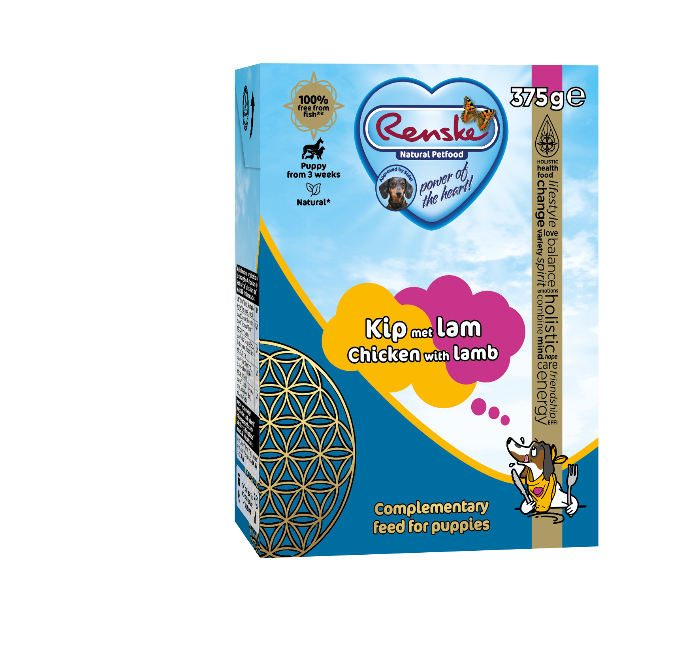 Renske puppy vers kip met lam 375 gram