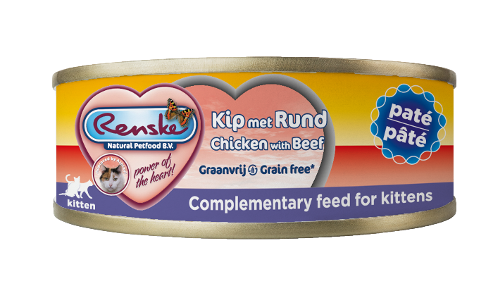 Renske vers paté kip met rund natvoer kitten 70 gram