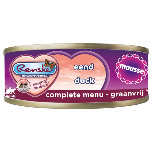Renske verse mousse eend 70gr kattenvoer