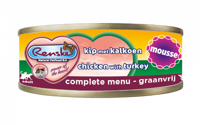 Renske verse mousse kip/kalkoen 70gr kattenvoer