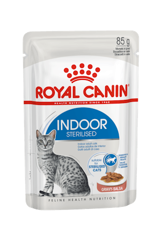 Royal Canin Indoor Sterilised in Gravy (saus) natvoer kattenvoer zakjes 12x85g