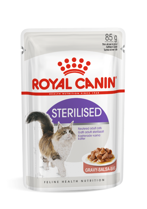 Royal Canin Sterilised in Gravy (saus) natvoer kattenvoer zakjes 12x85g