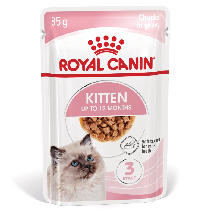 Royal Canin kitten morsels in gravy (saus) natvoer voor kitten zakjes 12x85gr