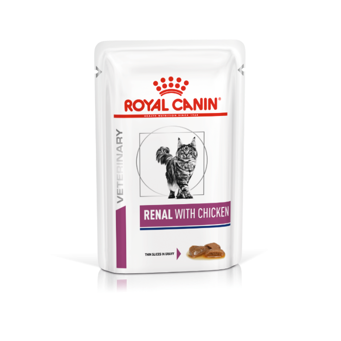 Royal Canin renal kattenvoer kip 12x85gr natvoer