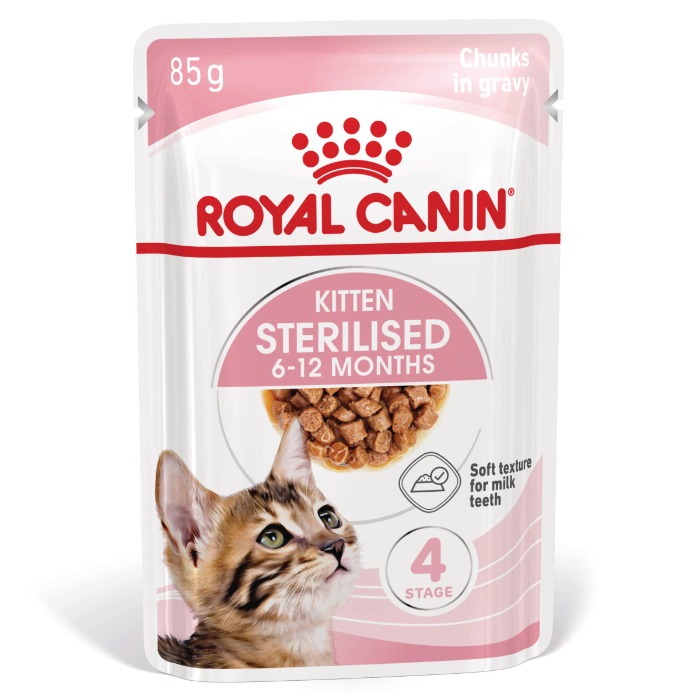 Royal Canin sterilised kitten morsels in gravy (saus) natvoer voor kitten 12 x 85gr