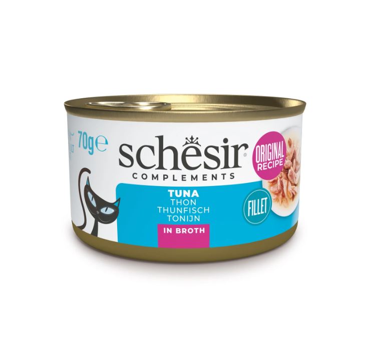 Schesir Tonijn in Bouillon natvoer kat 70 gram