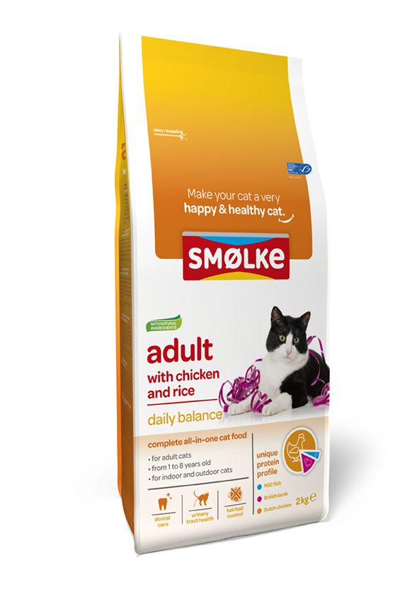Smølke Adult Chicken & Rice kat 2kg