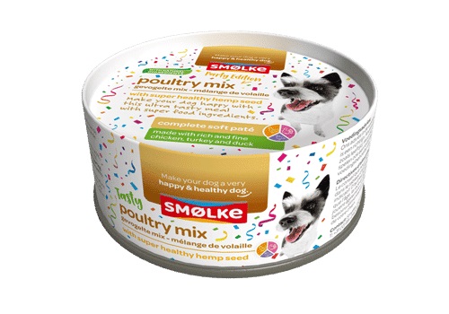 Smølke Soft Paté Party Edition natvoer hond 125 g (LET OP! THT: 9-2025)