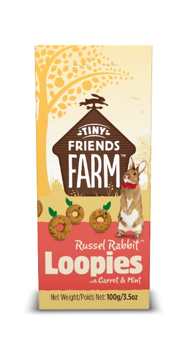 Tiny Friends Loopies wortel&mint knaag/konijnsnacks 100 gram