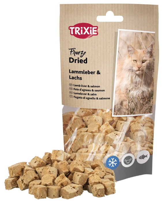 Trixie Freeze Dried Lamslever & Zalm kattensnacks 25 gram
