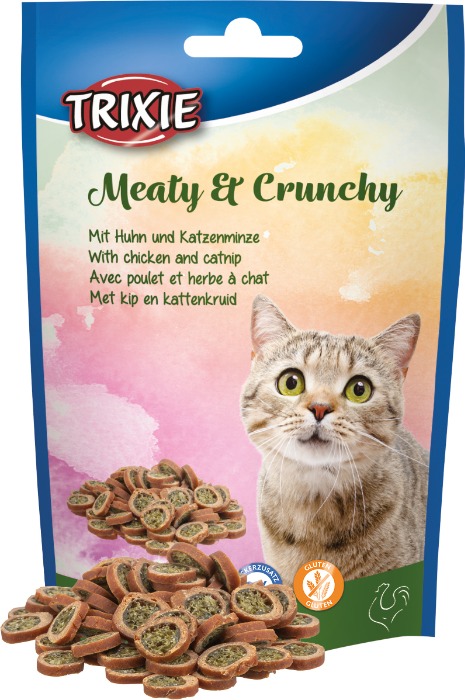 Trixie Meaty & Crunchy Kip&Kattenkruid kat 50 gram