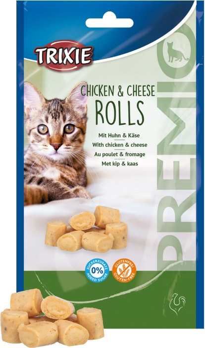 Trixie Premio Chicken & Cheese Roll kip kaas kattensnack 50gr