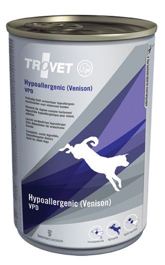 Trovet Hypoallergenic Hert VPD hond natvoer 6x400gr