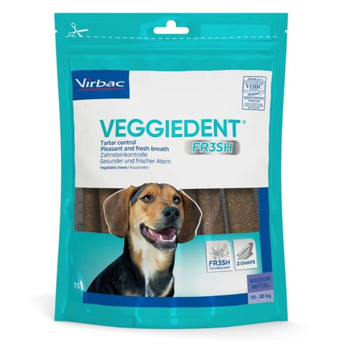 Veggiedent Kauwstrips Hond (10-30kg) 15 stuks