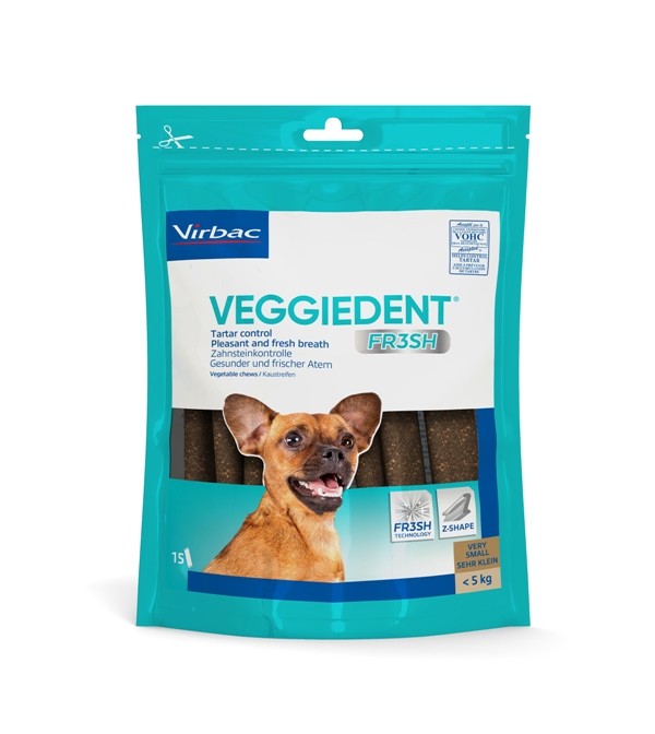 Veggiedent Kauwstrips Hond-5kg 114gr