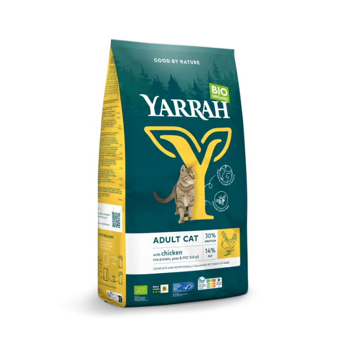 Yarrah Biologisch Adult kattenvoer met kip 10 kilo