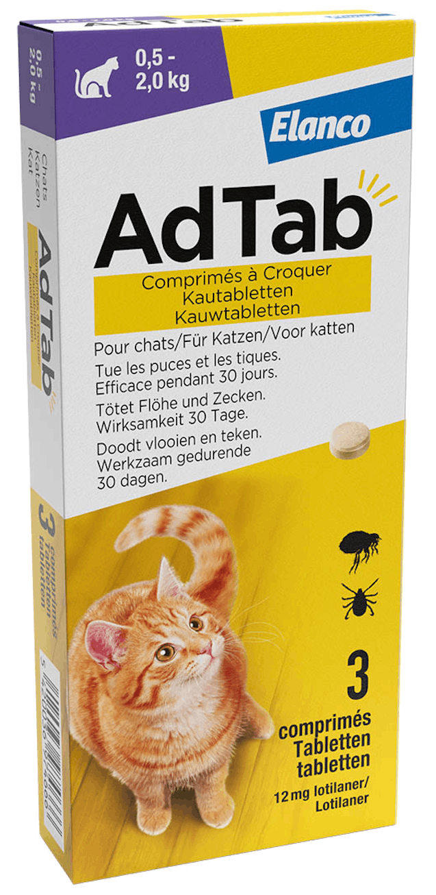 AdTab - Kauwtablet Kat 3 stuks