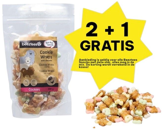 Beeztees -Cookie Wraps Met Kip