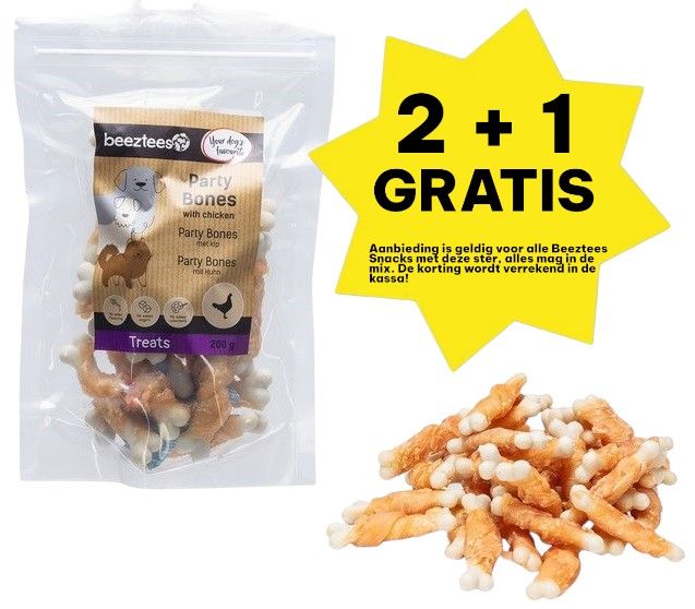 Beeztees - Party Bones Met Kip