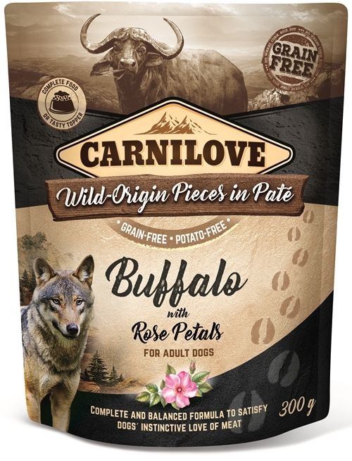 Carnilove - Pouch Buffalo met rozenblaadjes
