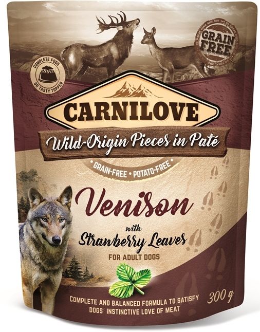 Carnilove - Pouch Hertenvlees met aardbeibladeren