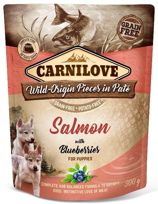 Carnilove - Pouch Zalm met bosbessen voor puppy's