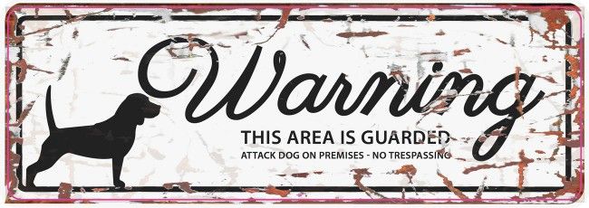 D&D - Waarschuwingsbord Beagle (wit)
