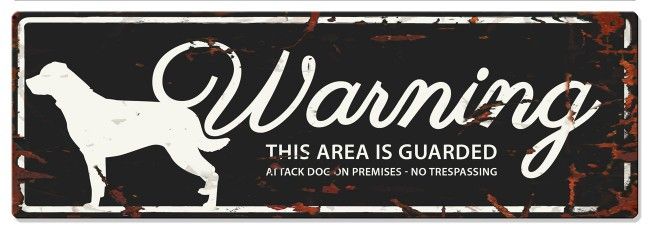 D&D - Waarschuwingsbord Rottweiler (zwart)