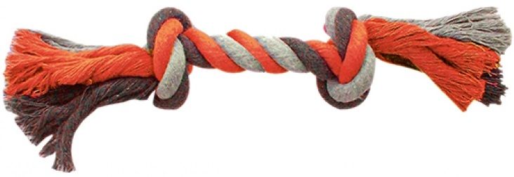 Dogtoy knoop katoen Grijs/Oranje