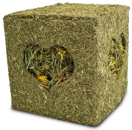 Hooiblok met bloemen