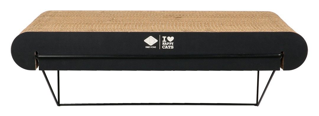 Kartonnen wandplank David recht bruin/zwart