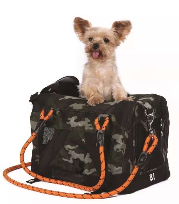 M-Pets - Remix Transporttas voor in vliegtuig Camouflage Groen/Oranje