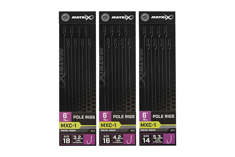 Matrix - MXC-1 Barbless 15cm Standard Pole Rigs