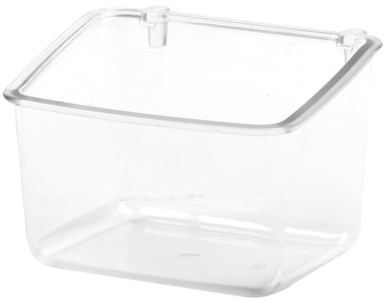 Papegaaipot transparant plastic haak