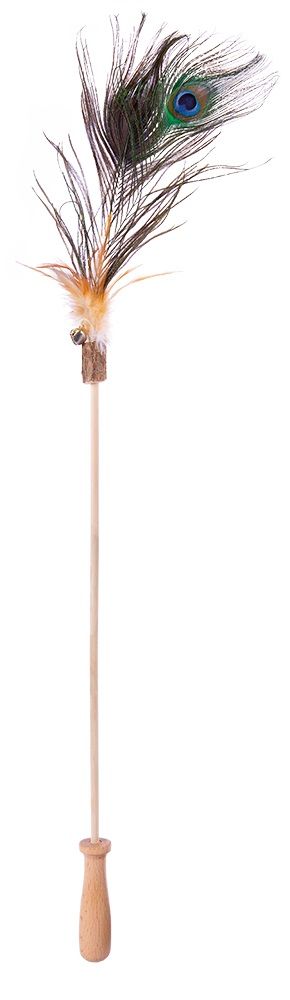 Petlando - Houten Kattenhengel met Pauwenveer