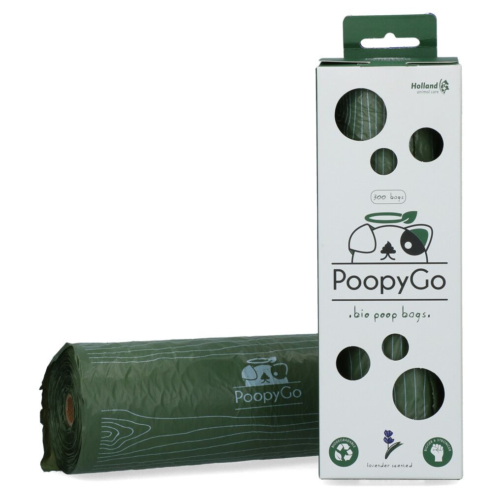 PoopyGo - Bio Eco Friendly grote poepzakrollen Lavendel