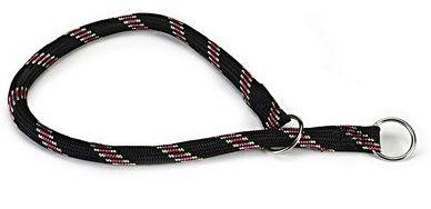 Ronde Nylon Halsband - Zwart