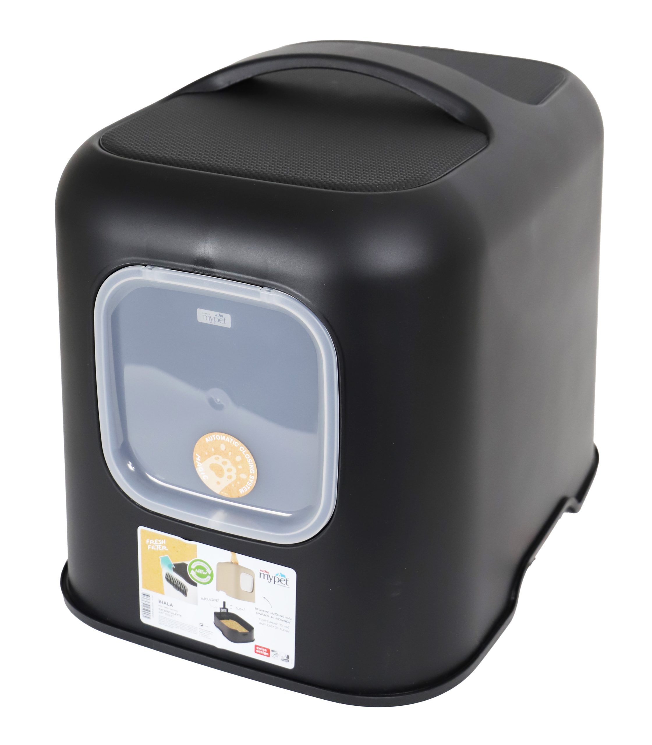 Rotho Mypet - Kattentoilet Biala Zwart