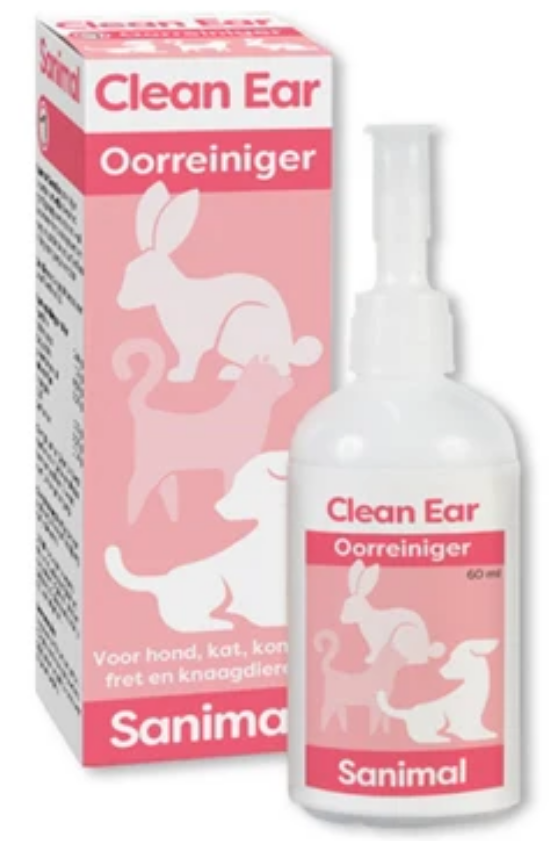 Sanimal - Clean Ear Oorreiniger Hond/kat 60ml
