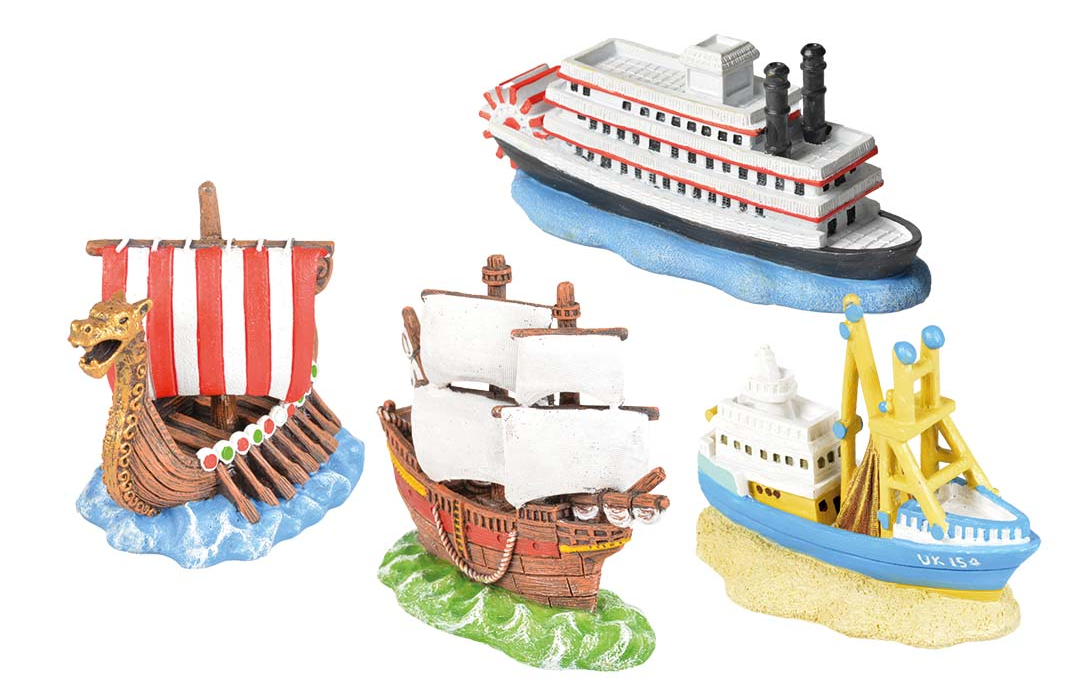 Schepen 10x4x9cm - Display Gemengde Kleuren