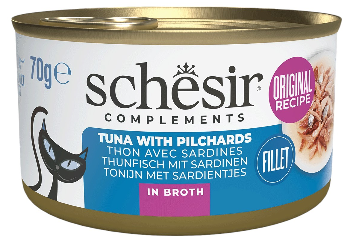 Schesir Complements - Tonijn met Sardines in Bouillon 70gr