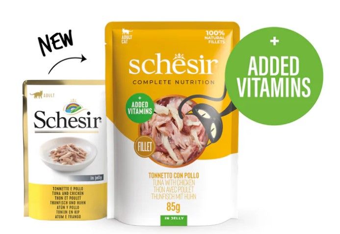 Schesir Complete Nutrition - Pouch Tonijn met Kipfilet in Jelly
