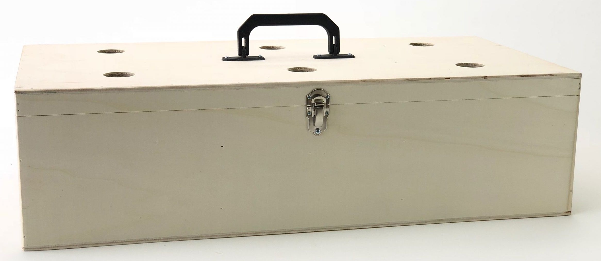 Vervoerskist met deksel drievaks groot