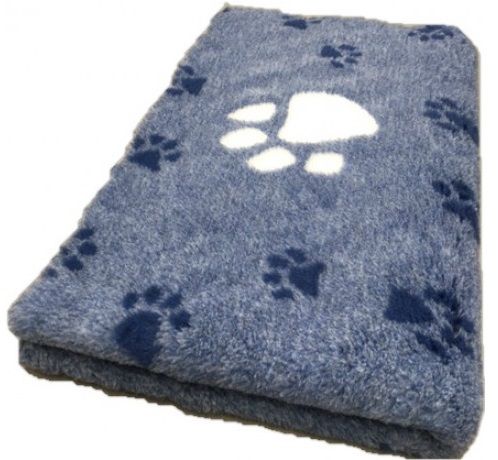 Vetbed - Blauw 3 Kleur Grote Voetprint Antislip