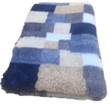 Vetbed - Patchwork Lichtblauw Antislip