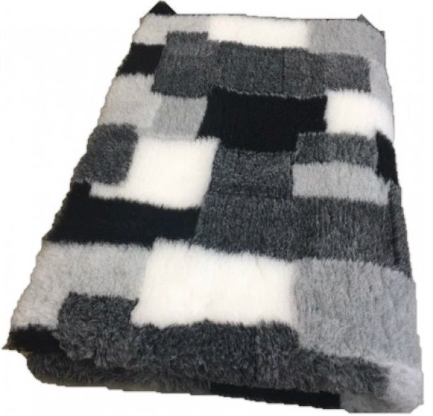 Vetbed - Patchwork Zwart Grijs Antraciet Wit Antislip