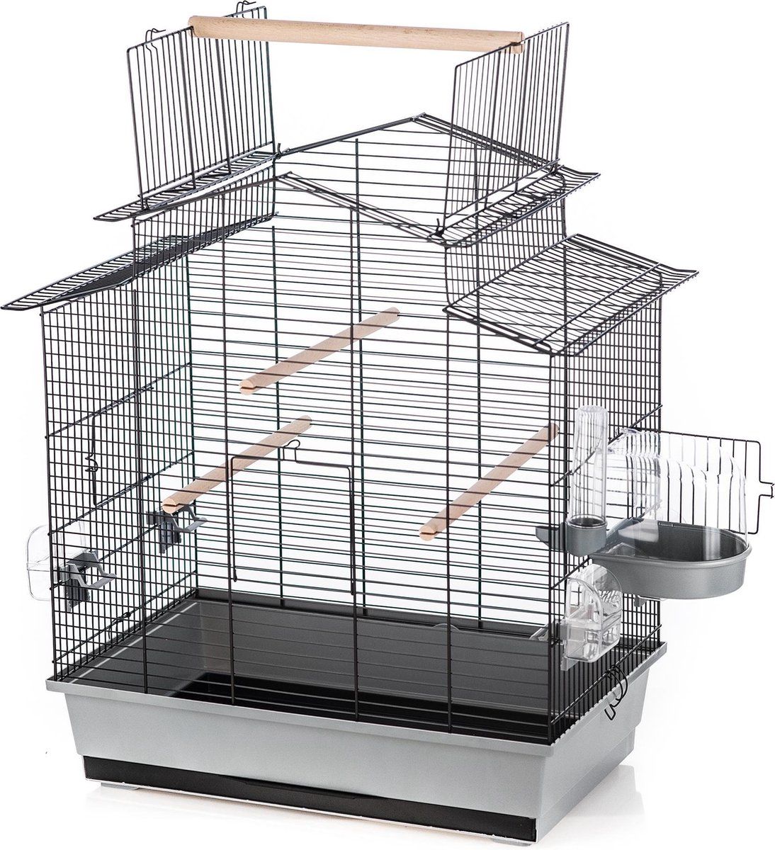 Vogelkooi Iza 3 - Grijs/Zwart